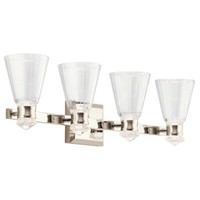 Wandleuchte Wandlampe Badezimmerlampe Led Stahl Glas IP44 B 84,8 Cm Spotlampe