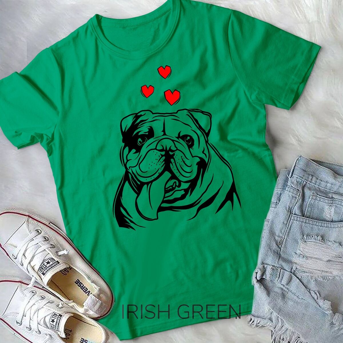 English Bulldog Love Cute Bully Dog Mom Funny Womens Gift Unisex T-Shirt