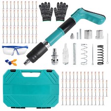 Concrete Nail Gun Kit w/100 Pcs Nails Manual Steel Nail Gun Wall Fastening Tool