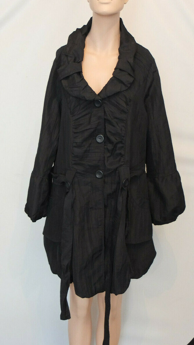 NAVEED bildschöner Ballon kurz Mantel Gr. M 38 TOP Schwarz