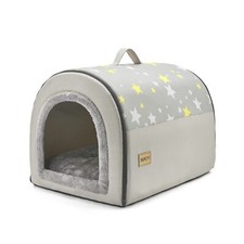Jiupety Dog House Cozy, 2 in 1 Small Dog House, L Size for Small Medium Dog, ...