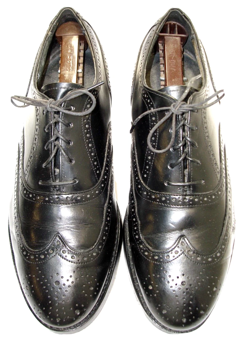 Stafford Black Wingtip Dress Shoes for Men for sale | eBay display picture 3