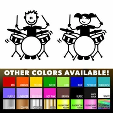 Drummer Silhouette Music Decal Sticker for Wondow Wall Door Auto Macbook Laptop