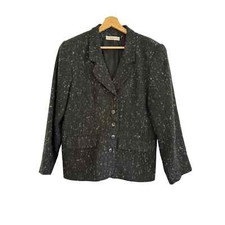 Chaus Vintage Black And White Speckled Wool Women’s Blazer