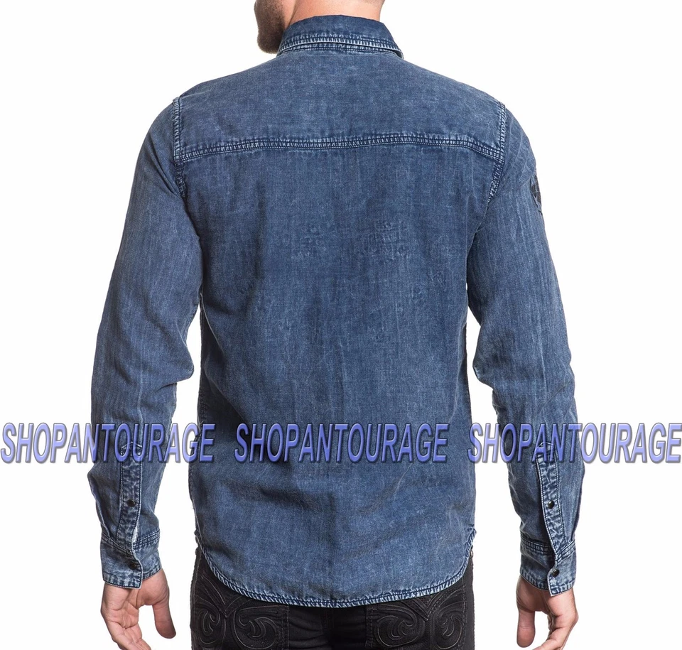 Nueva Camisa Tejida Reversible Manga Larga Affliction Doble Cara 110WV621 para Hombre Foto 2 de 4
