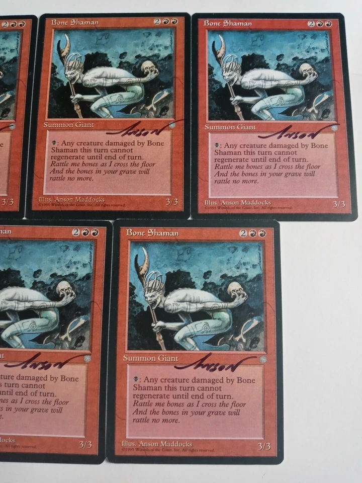 Bone shaman X1 Ice Age Ed Signed by Anson Maddocks MTG - Image 3 of 3