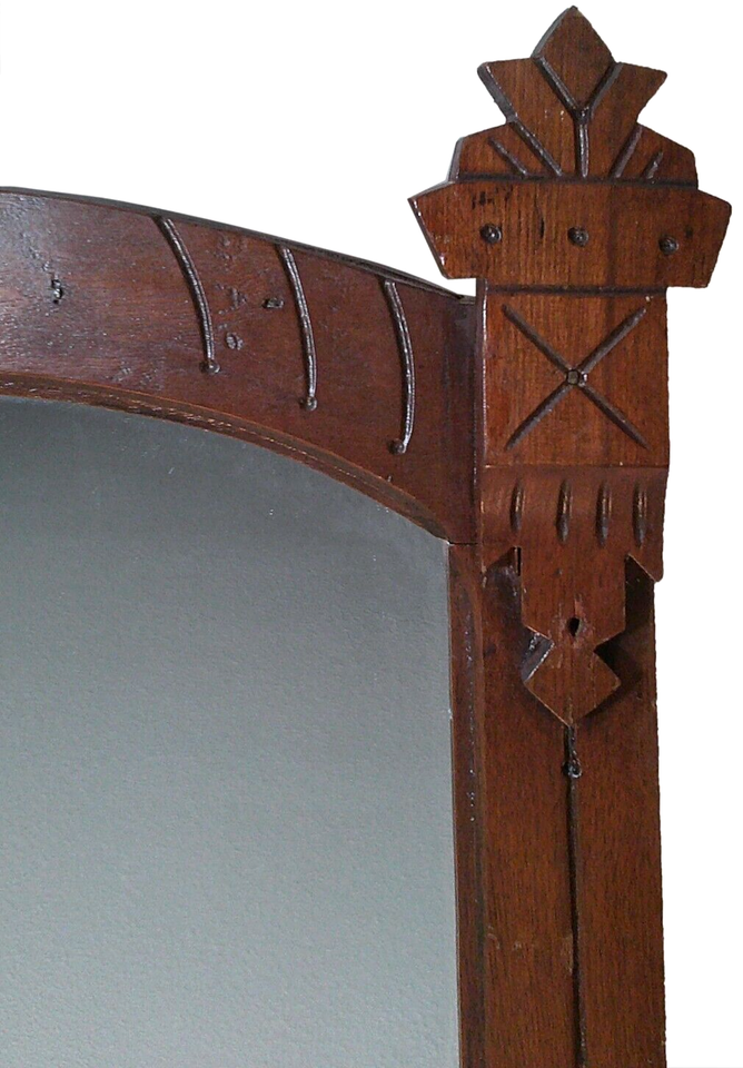 EAST LAKE LATE 19TH C AMERICAN VICTORIAN ANTIQUE SHALLOW CRVD WALNUT