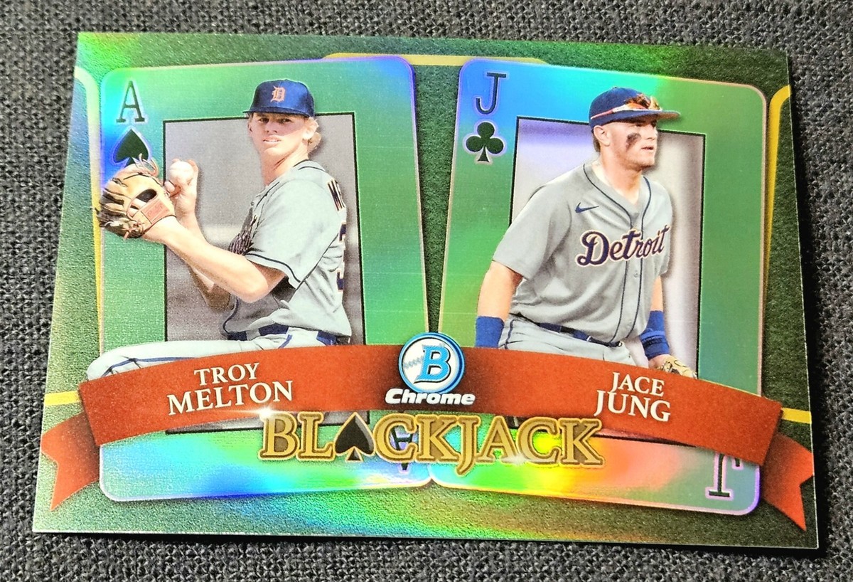 2022 Bowman Draft Blackjack Green /99 Refractor Jace Jung Melton