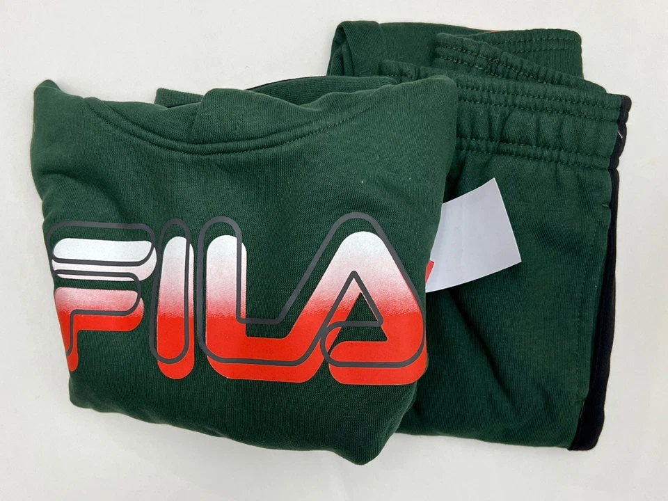FILA Niños Pequeños 2 Piezas Jogger con Capucha Jersey Talla 4 Color Verde Foto 4 de 4