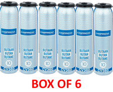 Box of 6 six campingaz CV360 resealable Disposable butane gas cartridges