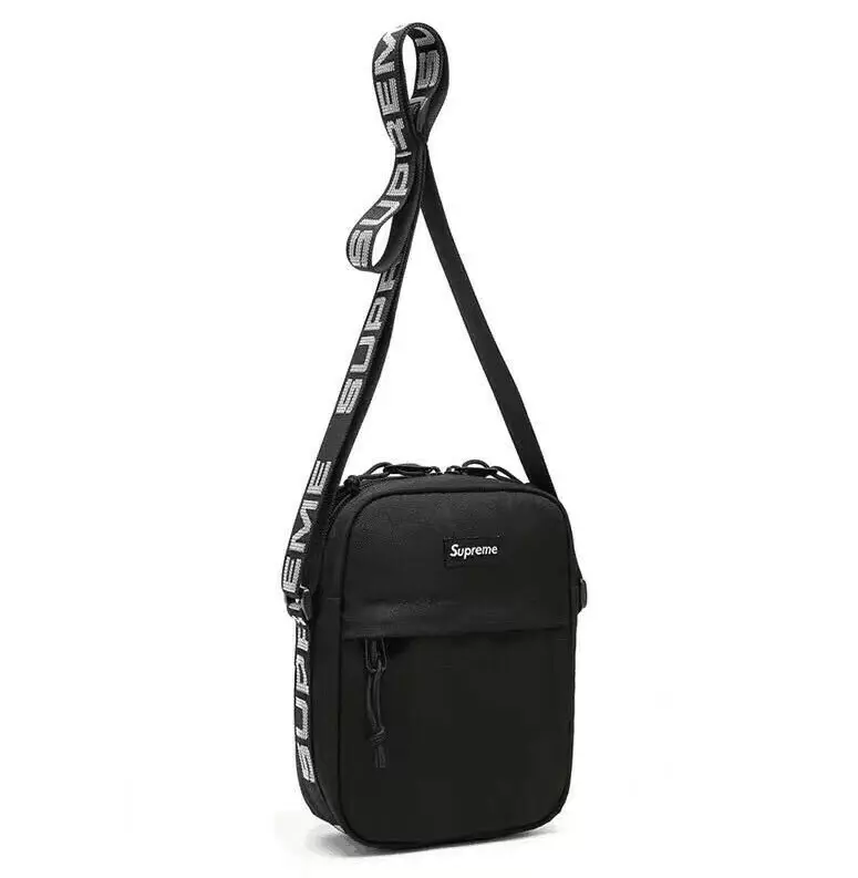 Sac bandoulière Supreme noir (SS18) nylon résistant à l'eau