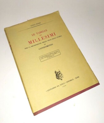  LE TABELLE DEI MILLESIMI Luigi Rizzi Leonardo da Vinci Bari 1959 SM07