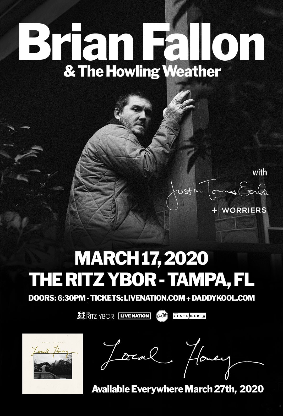Brian Fallon Local Honey Tour The Ritz Ybor Poster