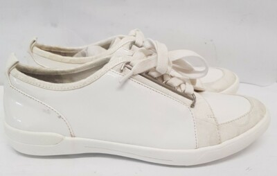 K/324# Calvin Klein Tanita weiß Patent Schnürschuhe GRÖSSE EU 36