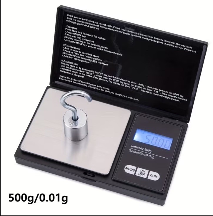 Digital Pocket Scales 500g x 0.01g Precision Jewellery Gold Gram Weight Portable