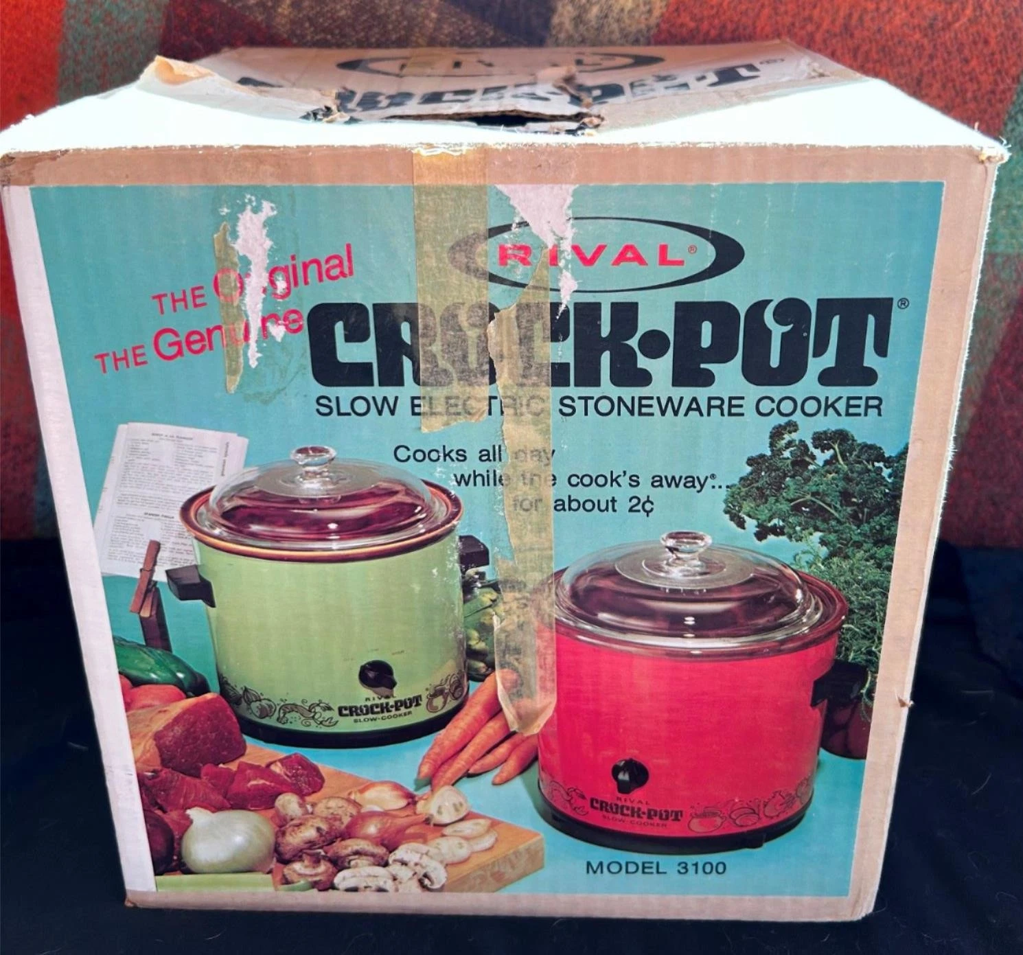 CLASSIC Rival Crock Pot Slow Cooker 3.5 Qt. Harvest Gold Model 3100 KITCHEN TOOL