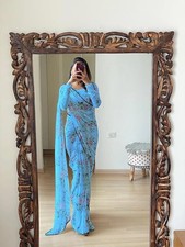 Ready to Wear 1-Minute Saree Indian Wedding Sari with Unstitched Blouse Piece