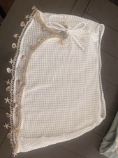 White Waffle Textured Swimsuit Cover-Up Skirt...