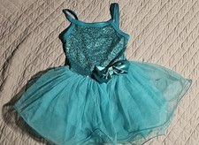 Weissman Green Sequin Leotard Size Medium Child