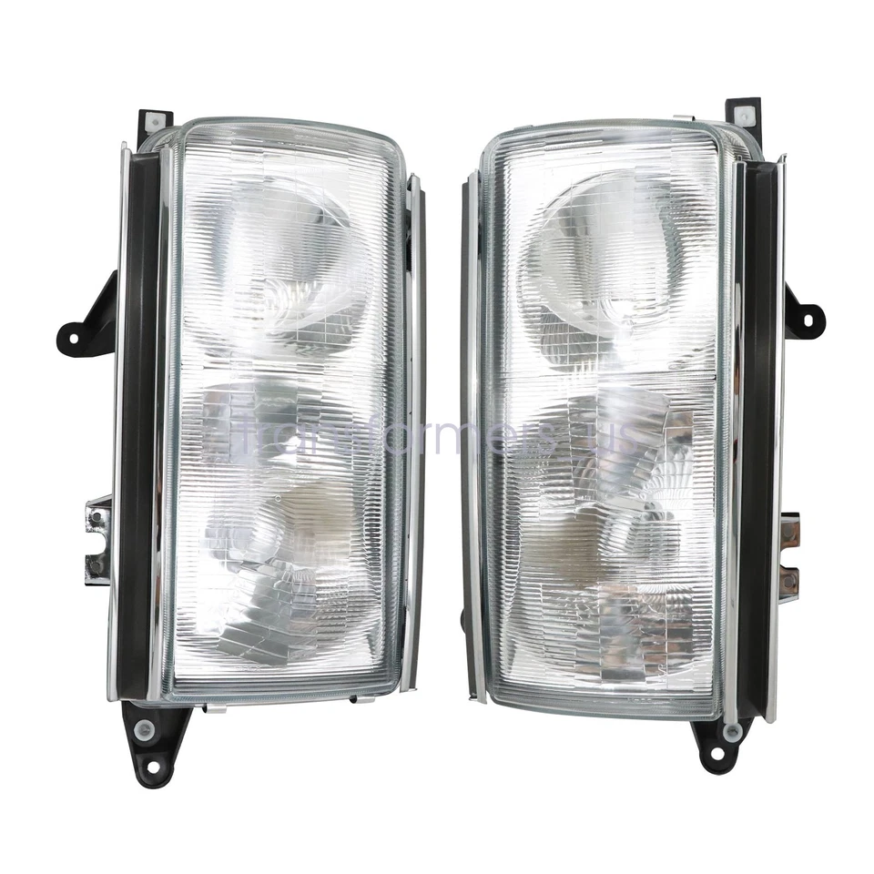 Par de faros cristalinos para Toyota Land Cruiser 1991-1997 FJ80 LC80 Foto 2 de 4