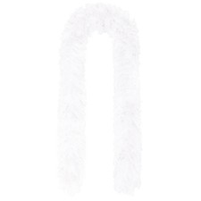 iHUFeather Faux Feather Boa 160g 2 Yard Artificial Fluffy 160g-2yard, White