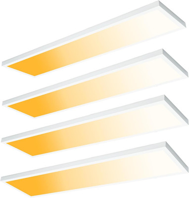 Ultra-Thin 1X4 LED Flat Panel Light 4-Pack, Dimmable, 3000K-5000K, 4400LM