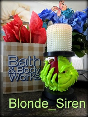 The Grinch Bath and Body Works 3 Wick Candle Holder
