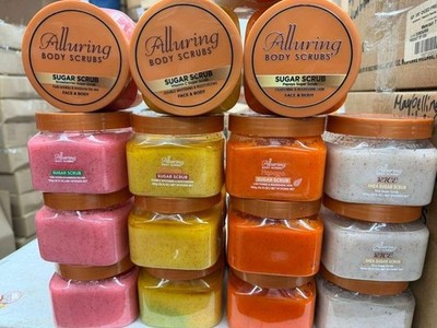 Alluring Body Scrubs Sugar Scrub Face Body Moisturizing Lightening 500g Assorted