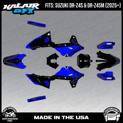 Graphics Kit for Suzuki DR-Z4S DR-Z4SM DRZ4SM 2025 2026 Evader-BLUE-SHIFT