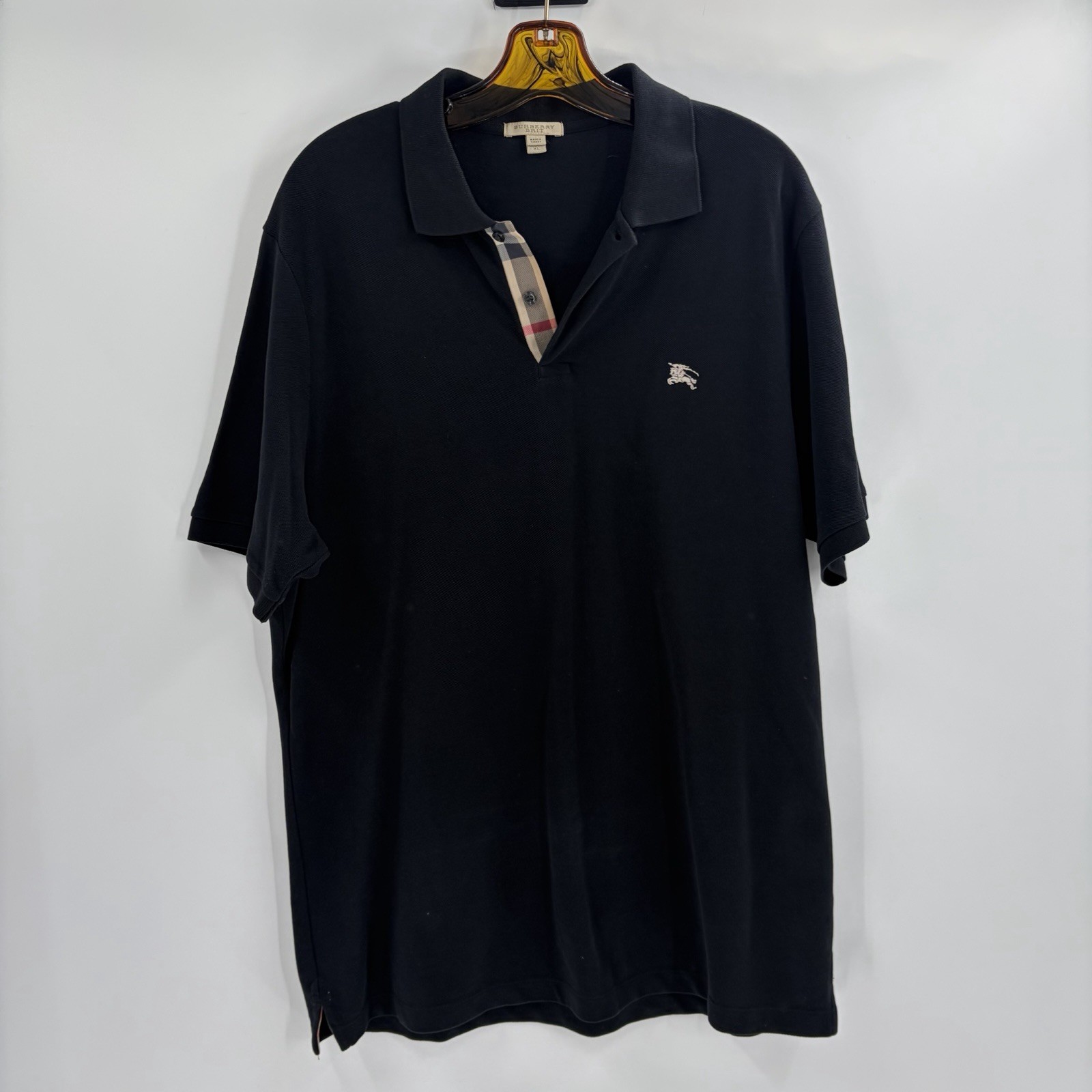 Burberry Brit 2000s Y2K Retro  Vintage Cotton Nova Check Polo T-shirt Size Xl