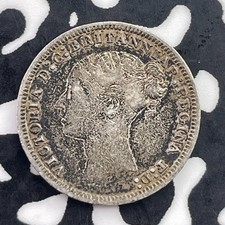 1878 Great Britain 3 Pence Threepence Lot#C4154 Silver!