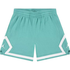 Jordan Sport Shorts Girls Large Washed Teal Mesh Diamond Elastic Waist DSGL834