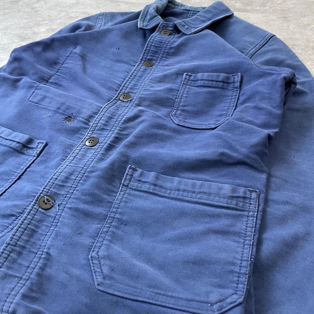 50s French Moleskin Work Jacket Vintage Men's Durable… - Gem