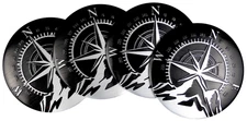 Mountain Compass Wheel Center Cap Decal Sticker Truck Car 56mm 2.20" Aluminum