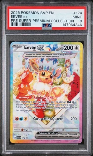 2025 POKEMON PRISMATIC EVOLUTIONS SUPER-PREMIUM COLLECTION EEVEE EX PSA 9