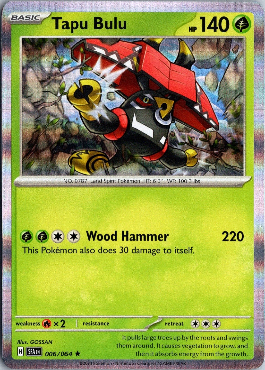 Tapu Bulu - Rare SV: Shrouded Fable 006/064 NM