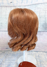 Playhouse YVETTE Doll Wig Human Hair Size 10-11 Auburn Long Curls and Bangs