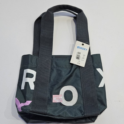 Roxy Women's Girls Surf Trip Small Gray Logo Tote Bag NWT