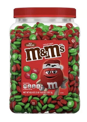 #ad #ad New Mamp;M#x27;S Milk Chocolate Holiday Candy 62 Ounce Bottle Christmas Snacks $24.99