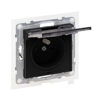 Suno Einzelsteckdose 2P+Z IP44 Schwarz 16A 250V Automatische AnschlüSse Mit