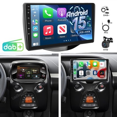 2+64GB Carplay Autoradio Für Citroen C1 Peugeot 108 Toyota Aygo II DSP DAB+ KAM