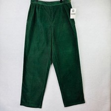 Vintage Womens Corduroy High Waist Pleated Pants Sz 14 90s Academia Classic NWT