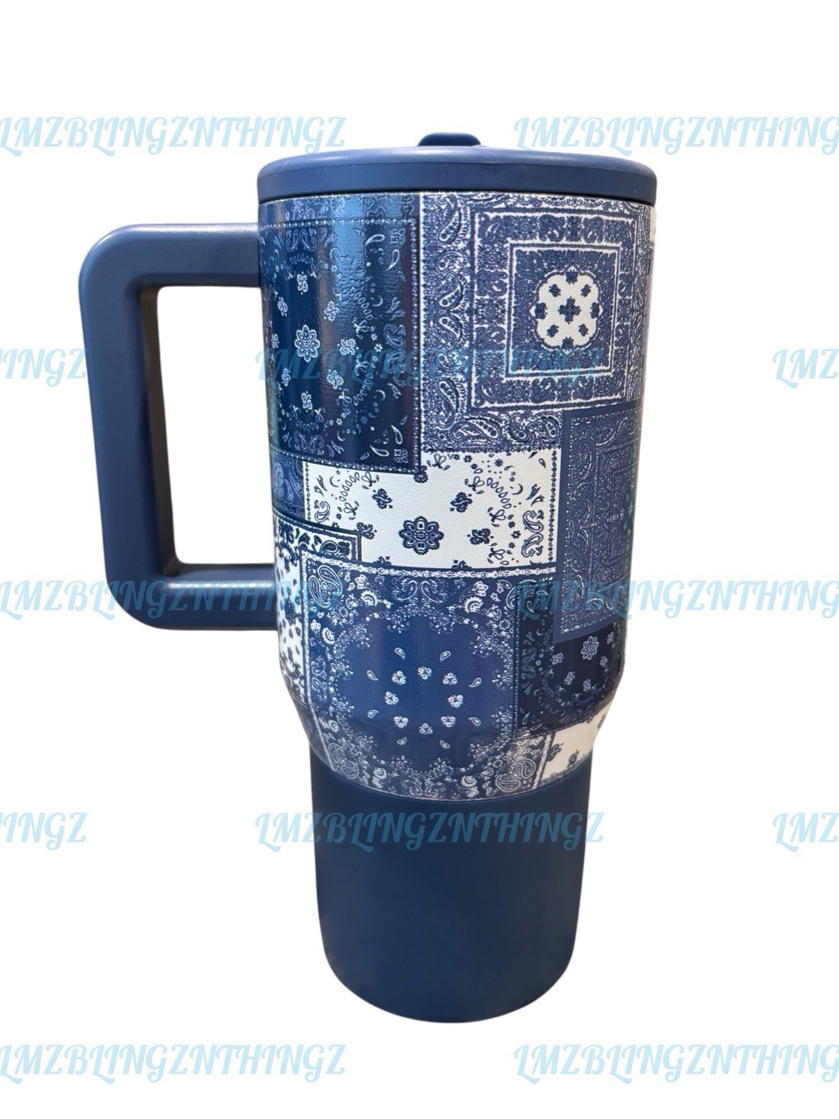 HydroJug x Fabletics LUXE360 Indigo Patchwork 20oz Traveler~BNWT&Box