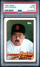 1989 TOPPS #624 JACK MCKEON PSA 6