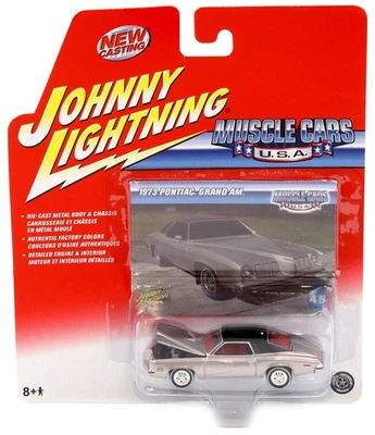 1:64 Johnny Lightning 1973 Pontiac Grand Am silver metallic Muscle Cars U.S.A. - Bild 1 von 2