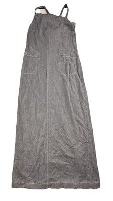 Ann Taylor Loft Jeans Denim Dress 100% Cotton Gray Pockets Size 4 Zip Back
