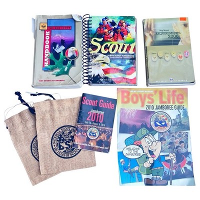 Boy Scouts Handbook + 100 Anniversary Jamboree Memorabilia BSA Vintage Lot