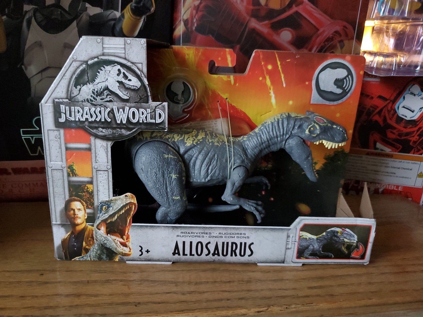 Jurassic World ~ ROARIVORES ALLOSAURUS ACTION FIGURE ~ Fallen Kingdom