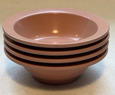 Set (4)Vintage Melamine Boonton Ware Soup Salad Bowl Pink MCM Made in USA Retro
