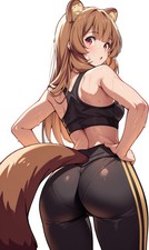 Raphtalia at gym Vinyl Car Decal Sticker 7" Weatherproof